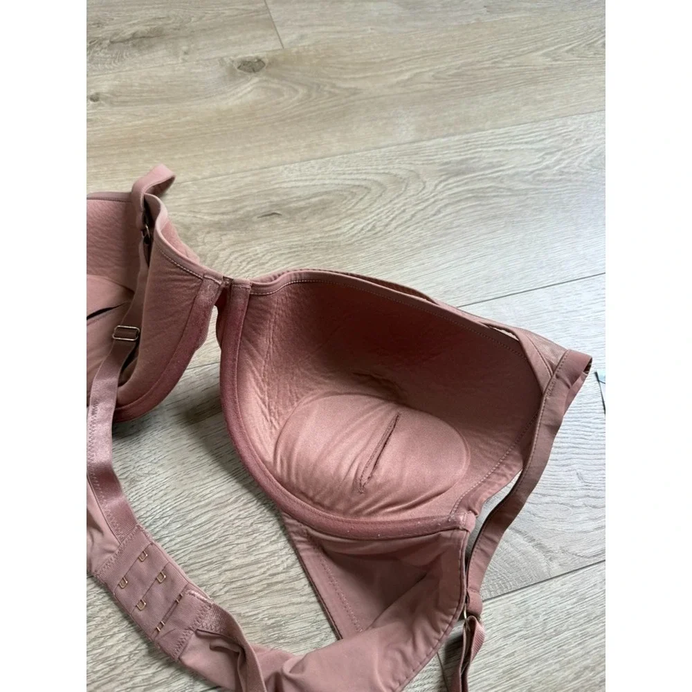 ThirdLove 24/7 Classic Contour Plunge Bra Mesh Underwire Lined‎ Taupe size 38D